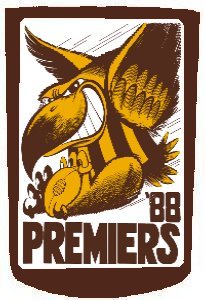 1988 Hawks Prem Stubby Holder FREE POST WITHIN AUSTRALIA